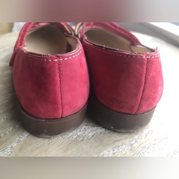 Gymboree size 9M reddish pink suede velcro Mary Jane shoes in play condition - Picture 2 of 5